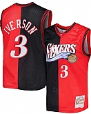 Men's Philadelphia 76ers #3 Allen Iverson 2000-01 Black Red Hardwood Classics Jersey Dzhi,baseball caps,new era cap wholesale,wholesale hats